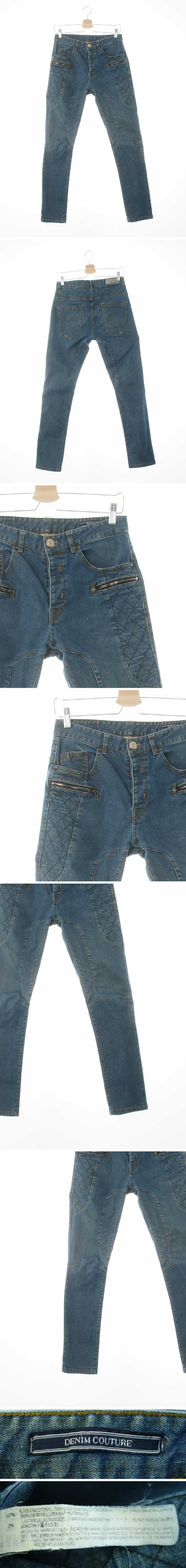 denim couture 퀼팅페이크지퍼슬림진 denim couture 중청 데님 퀼팅페이크지퍼슬림진