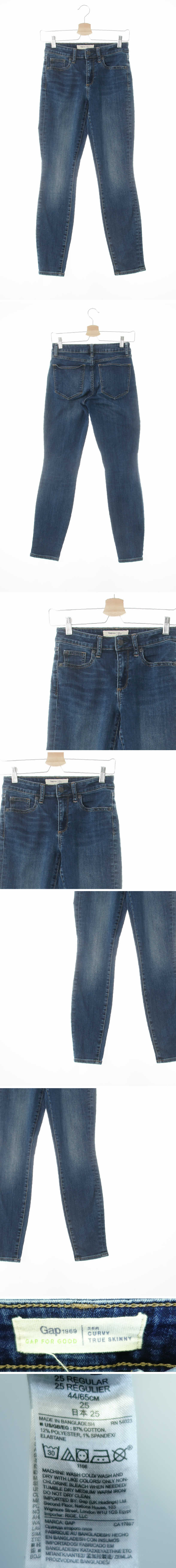 gap 진청 데님 워시드커브트루스키니진