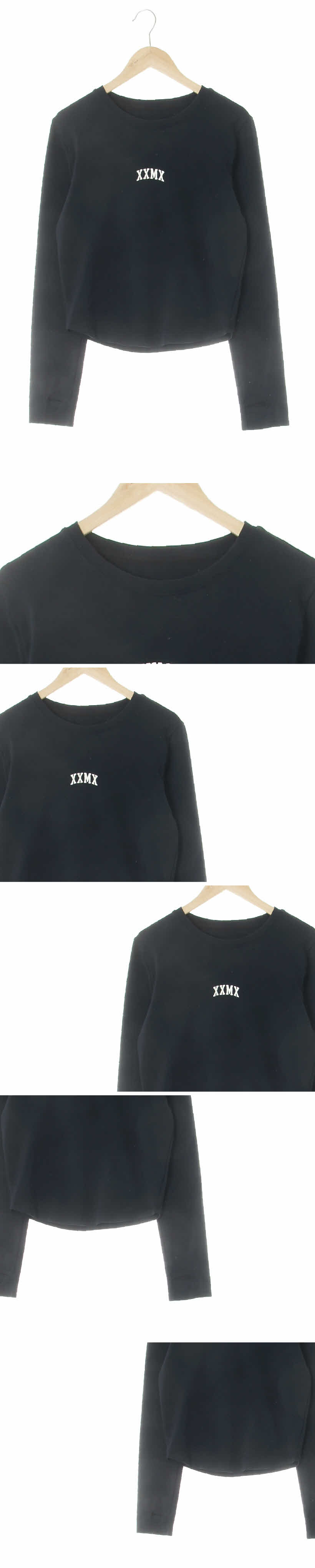 젝시믹스 블랙 라운드크롭긴팔요가티
