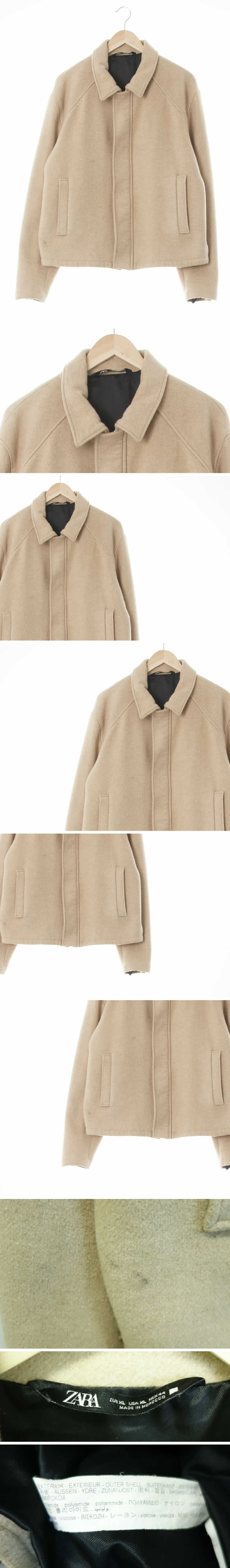 자라 긴팔숏자켓 자라 오트밀라이트브라운 비스코스혼방 긴팔숏자켓