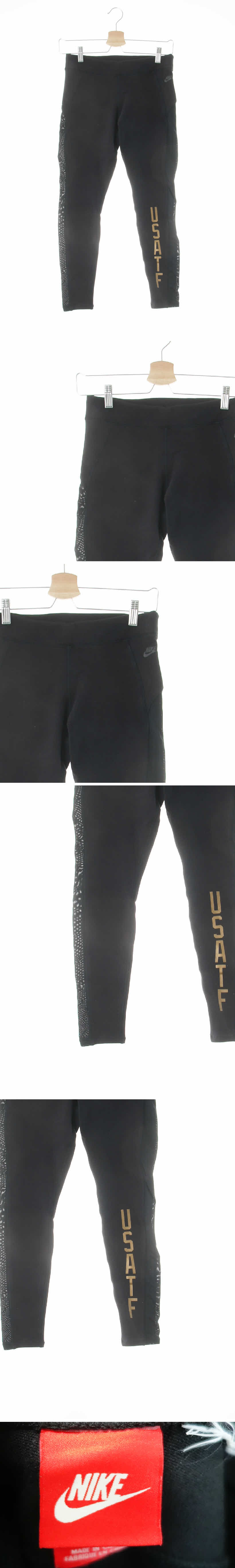 나이키 메쉬배색레터링크롭레깅스 나이키 블랙 메쉬배색레터링크롭레깅스