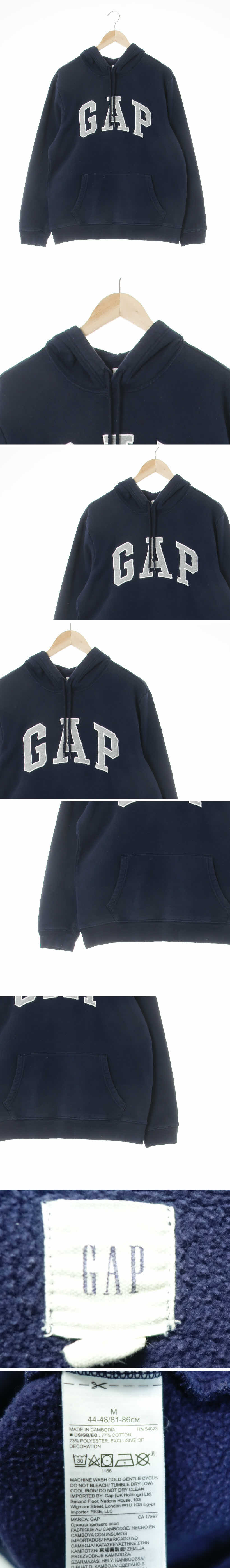 gap 센터빅로고패치기모후드티 gap 네이비 면혼방 센터빅로고패치기모후드티