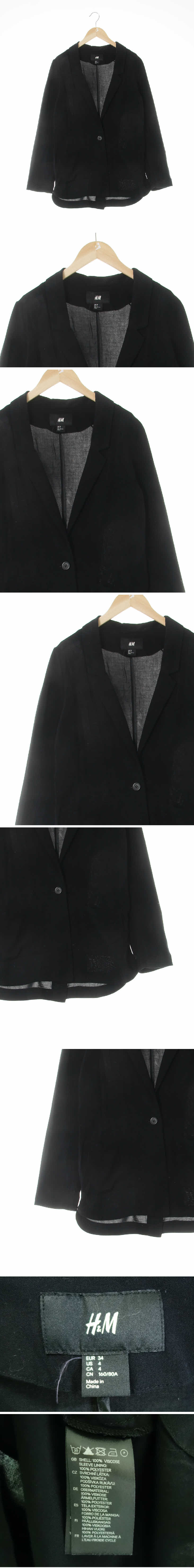 h&m 아웃포켓원버튼루즈간절기블레이저 h&m 블랙 아웃포켓원버튼루즈간절기블레이저