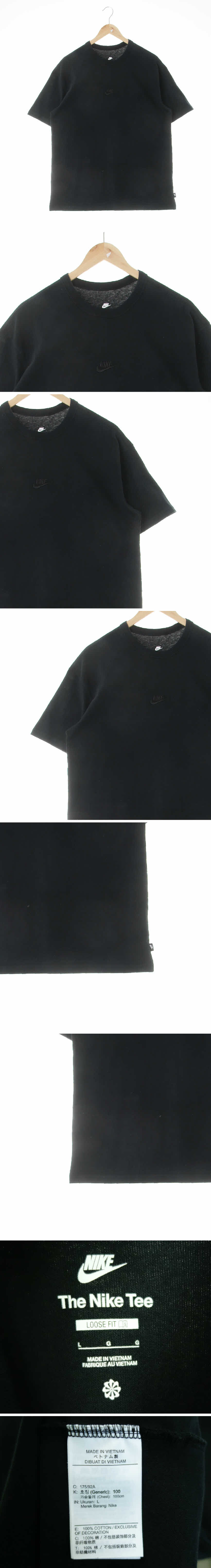 나이키 센터로고워싱반팔티셔츠 나이키 블랙 면 센터로고워싱반팔티셔츠