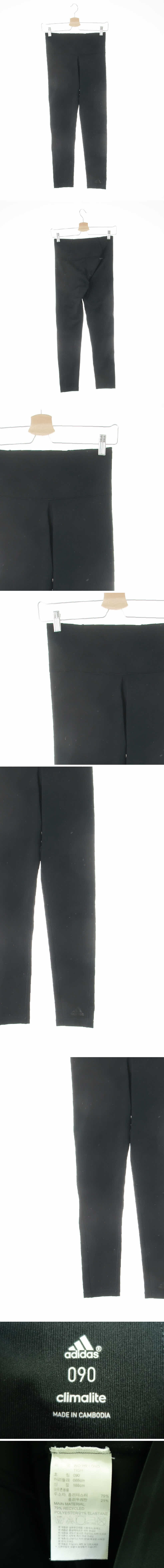아디다스 와이드밴딩사선절개레깅스 아디다스 블랙 클리마라이트 와이드밴딩사선절개레깅스