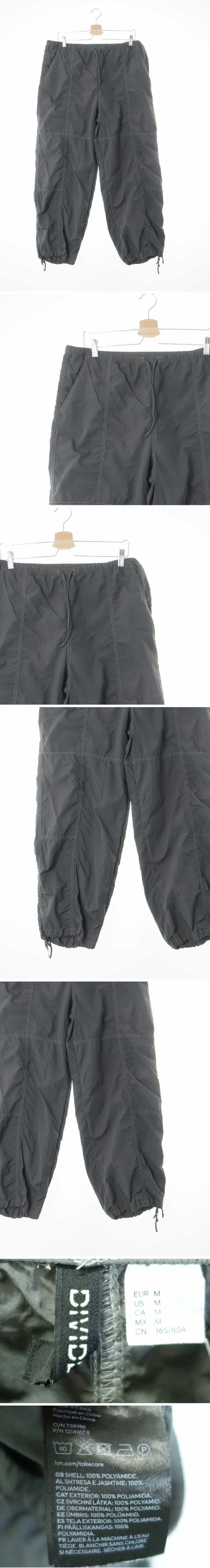 h&m 스티치절개라인바람막이팬츠 h&m 다크그레이 스티치절개라인바람막이팬츠