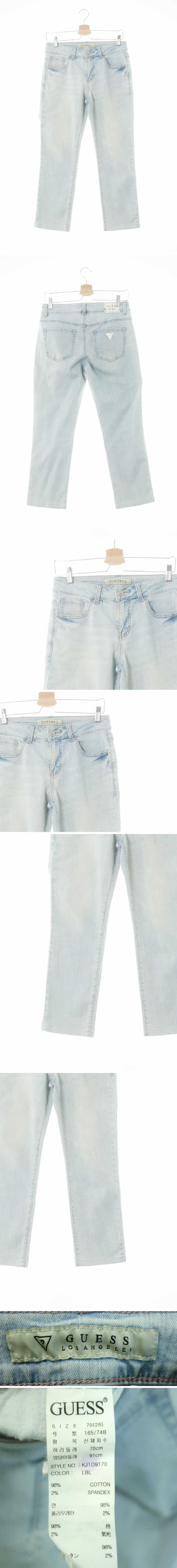 Guess 빈티지크롭미들진 Guess 아이스인디고 데님 빈티지크롭미들진