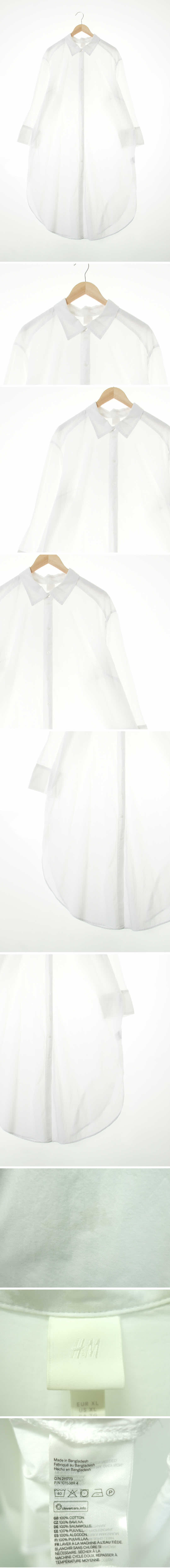 h&m 라이트맥시셔츠원피스 h&m 화이트 시스루 면 라이트맥시셔츠원피스