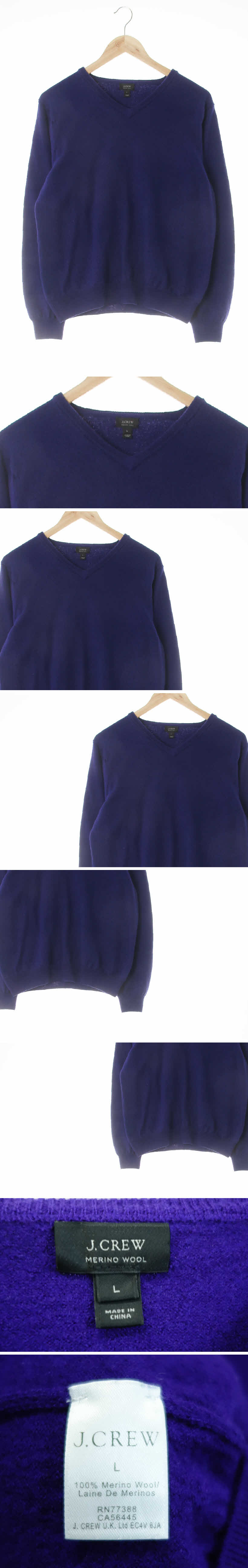 jcrew 브이넥심플긴팔니트 jcrew 딥퍼플블루 메리노울 브이넥심플긴팔니트