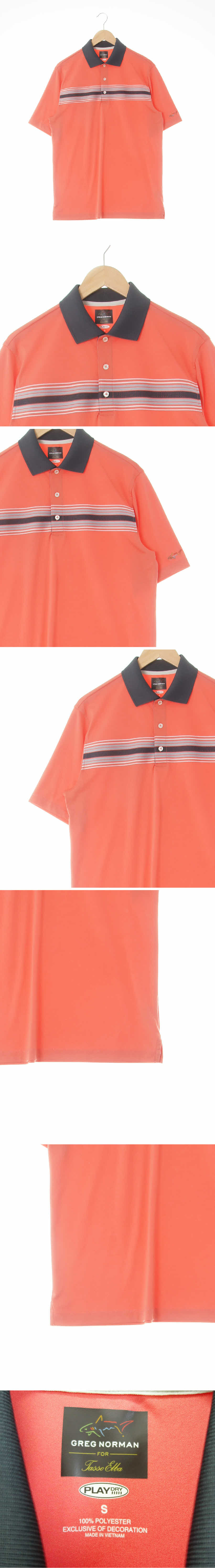 gregnorman 배색카라반팔티 gregnorman 코랄 스트라이프 배색카라반팔티