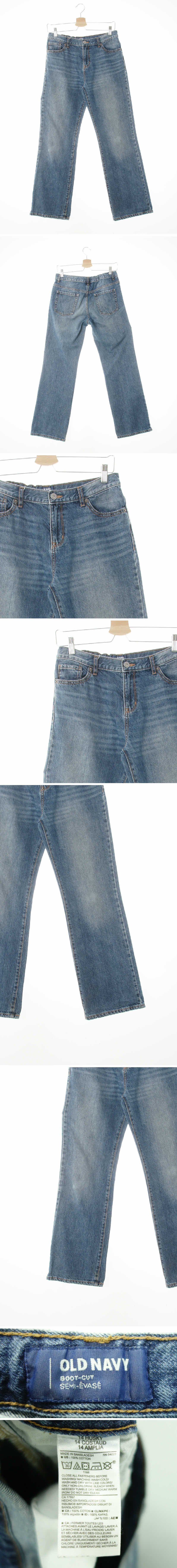 올드네이비 워싱세미부츠컷진 올드네이비 중청 데님 워싱세미부츠컷진