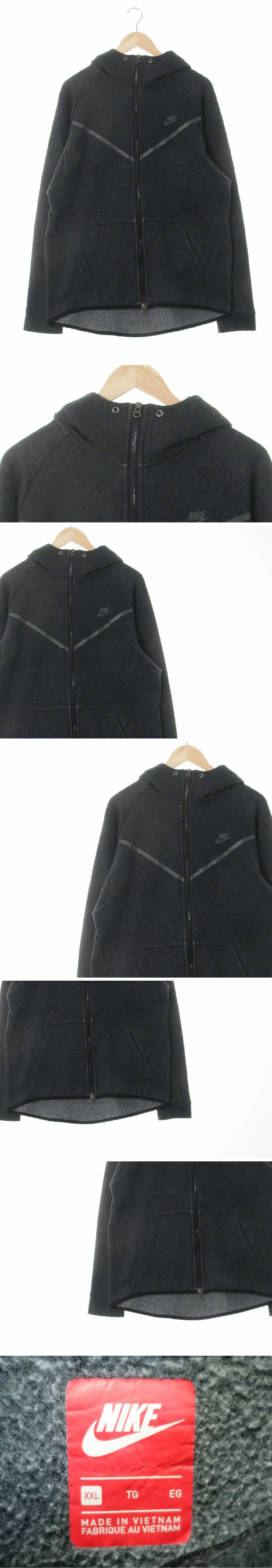 나이키 v테크기모후드집업점퍼 나이키 다크차콜 면혼방 v테크기모후드집업점퍼