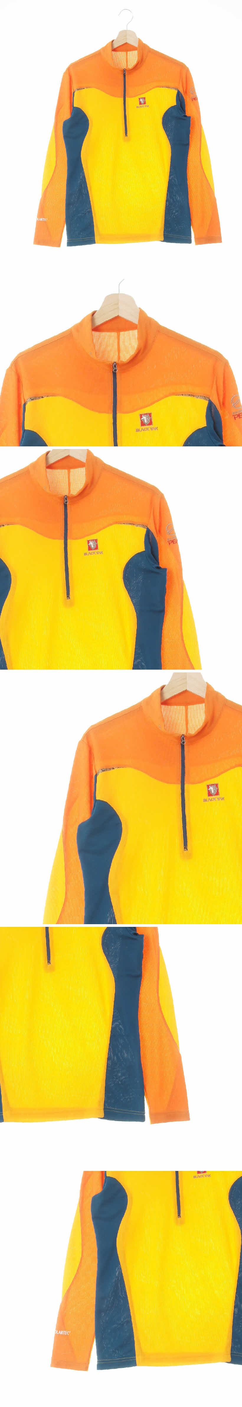블랙야크 배색반집업모크넥스포츠티 블랙야크 오렌지 배색반집업모크넥스포츠티
