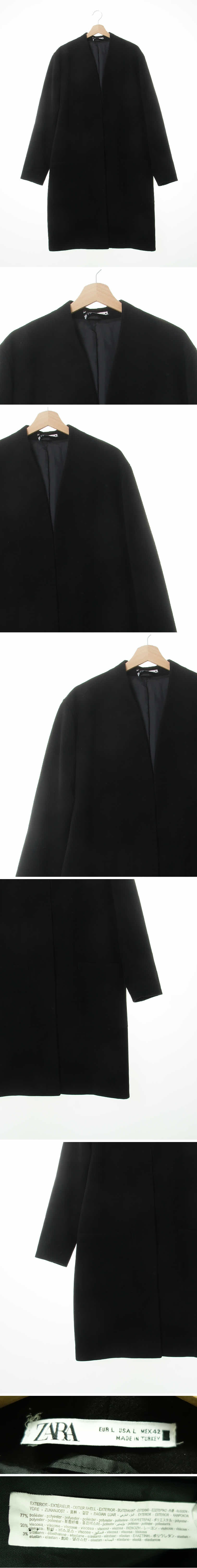 자라 빅아웃포켓노카라오픈롱코트 자라 블랙 빅아웃포켓노카라오픈롱코트