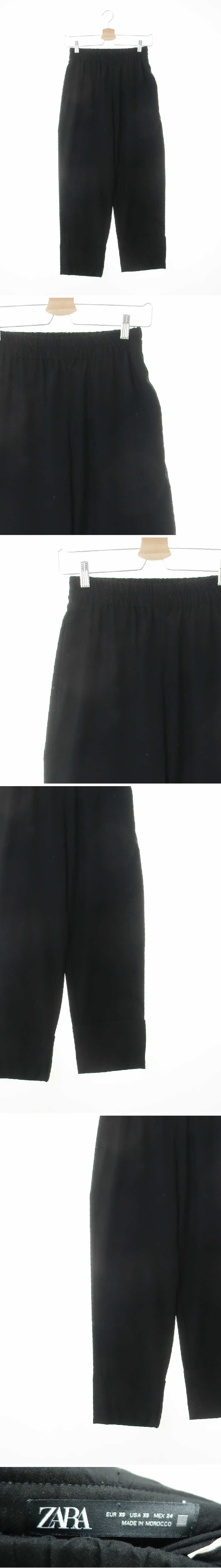 자라 와이드카브라밴딩슬랙스팬츠 자라 블랙 와이드카브라밴딩슬랙스팬츠