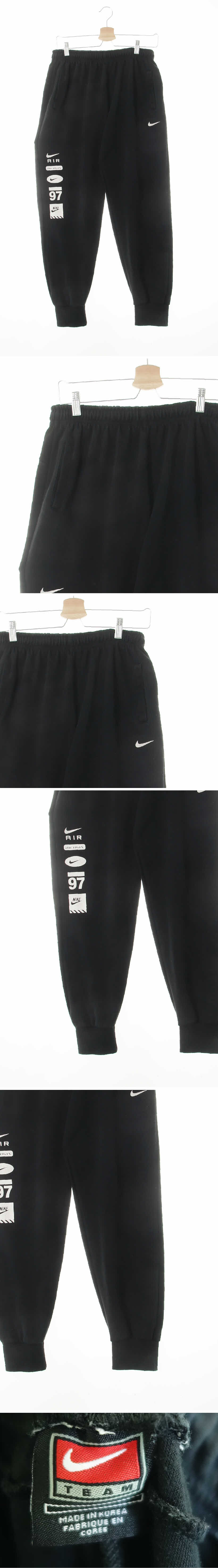 나이키 블랙 프린팅 로고트레이닝조거팬츠