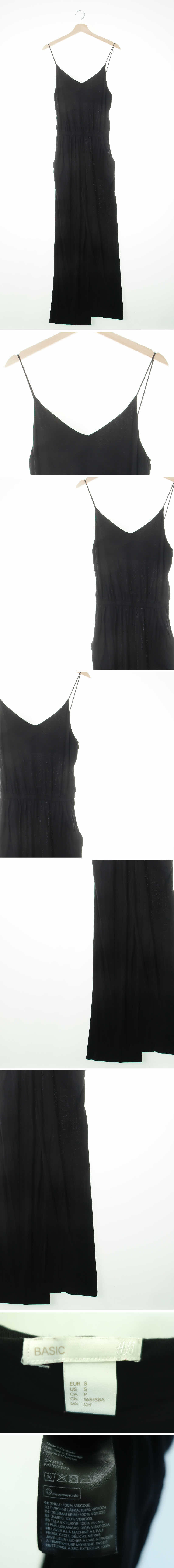 h&m 스파게티스트랩점프수트 h&m 블랙 비스코스 스파게티스트랩점프수트