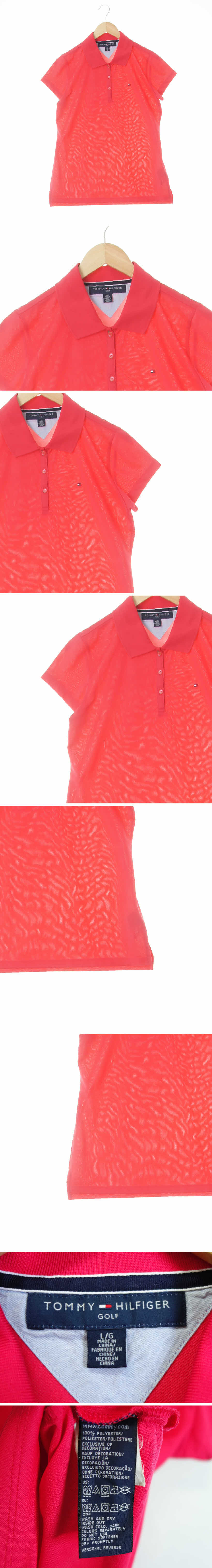 타미힐피거골프 포인트로고반팔카라티 타미힐피거골프 다크핫핑크 포인트로고반팔카라티