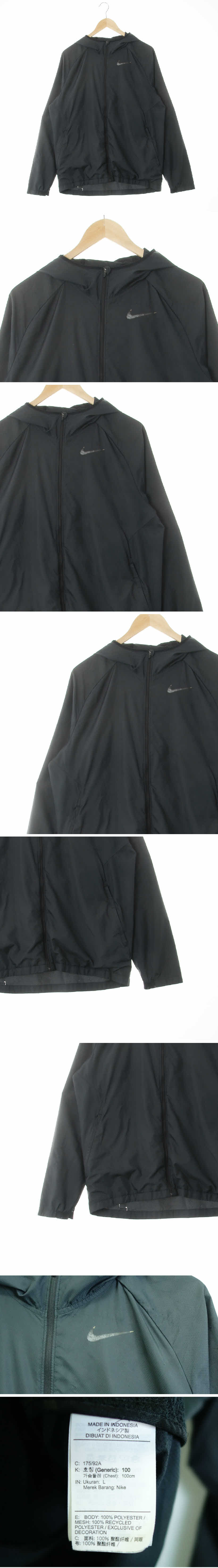나이키 로고하이넥후드간절기바람막이 나이키 블랙 프린팅 로고하이넥후드간절기바람막이