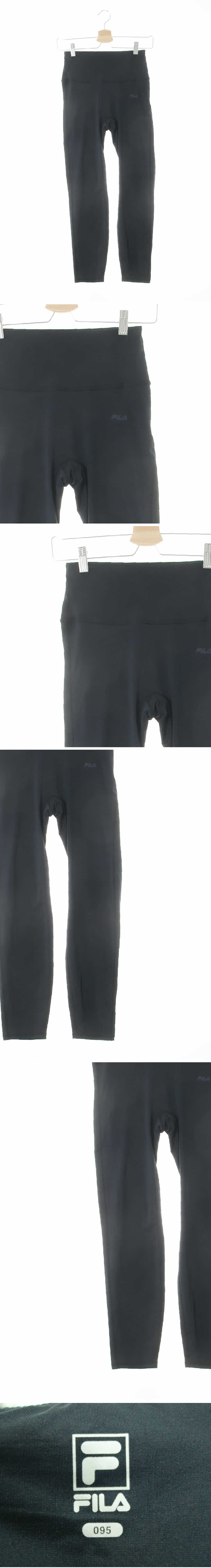 필라 와이드밴딩썸머레깅스 필라 블랙 프린팅 와이드밴딩썸머레깅스
