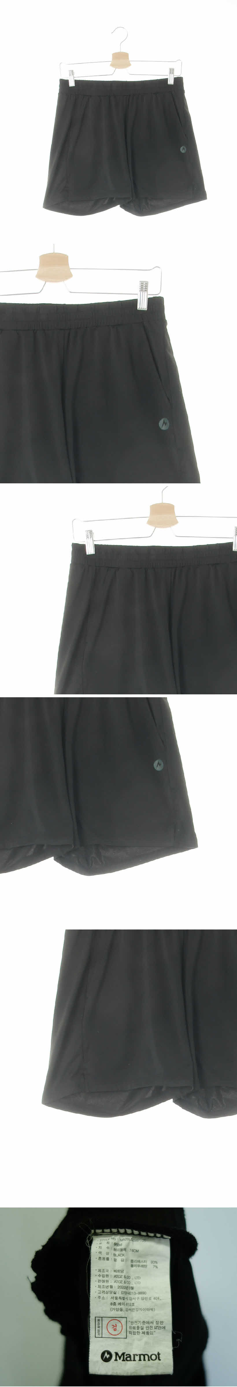 마모트 로고스포츠반바지 마모트 블랙 프린팅 로고스포츠반바지