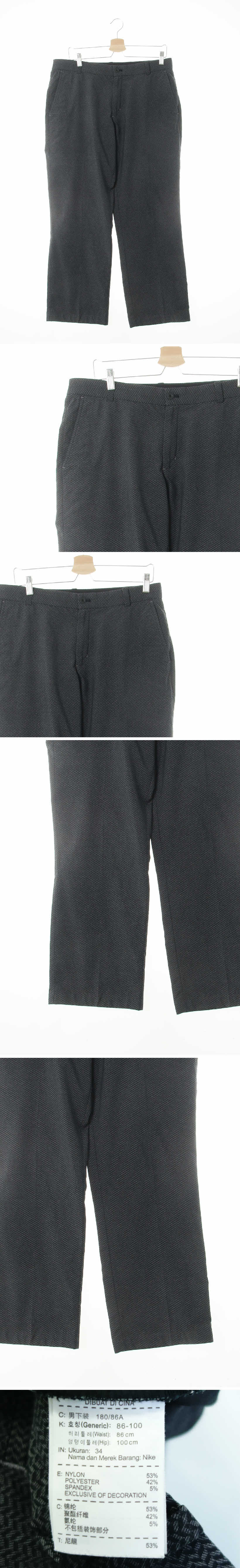 나이키 블랙미디움그레이 헤링본 스포츠팬츠