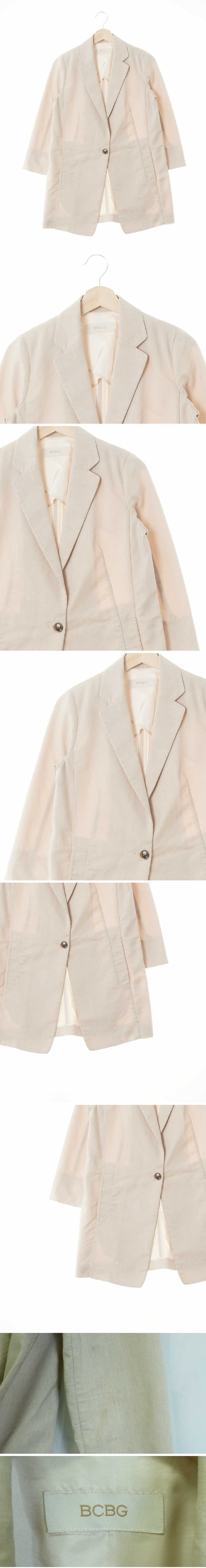 bcbg 원버튼롱블레이저 bcbg 베이지 원버튼롱블레이저