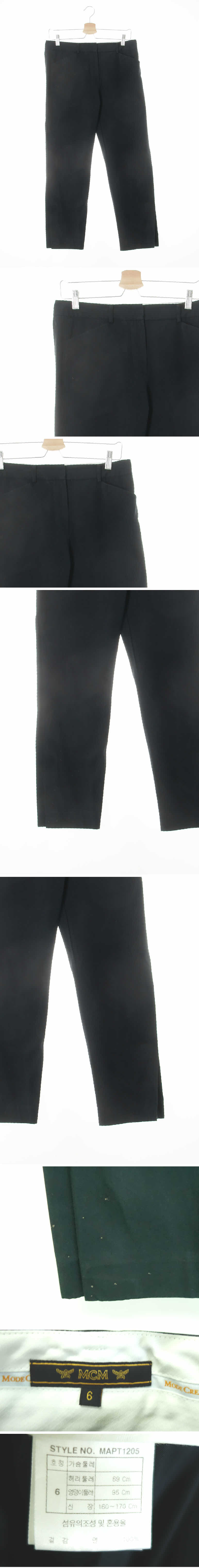 MCM 트임모던앵클슬랙스 MCM 블랙 면 트임모던앵클슬랙스