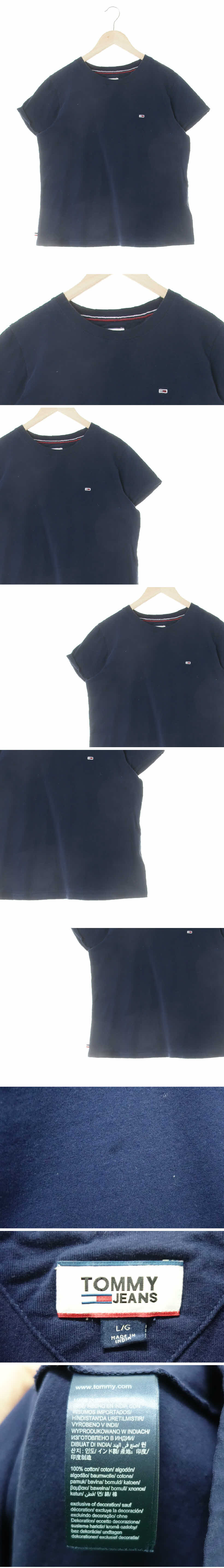 타미진 롤업반팔티 타미진 네이비 면 롤업반팔티