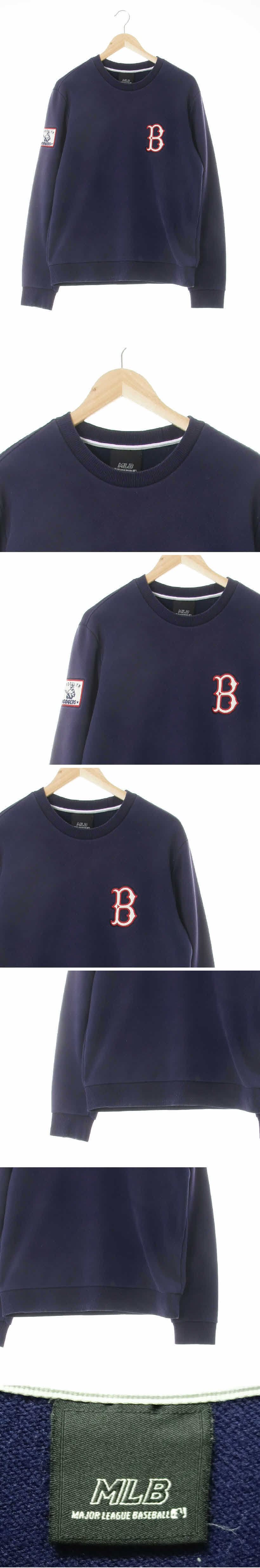 MLB 보스턴패치스웨트셔츠 MLB 퍼플헤이즈 면혼방 보스턴패치스웨트셔츠