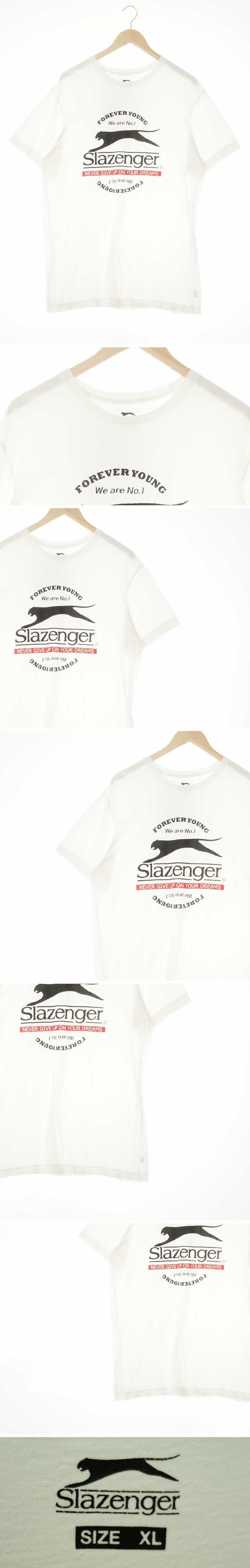slazenger 라운딩로고반팔티 slazenger 화이트 면 라운딩로고반팔티