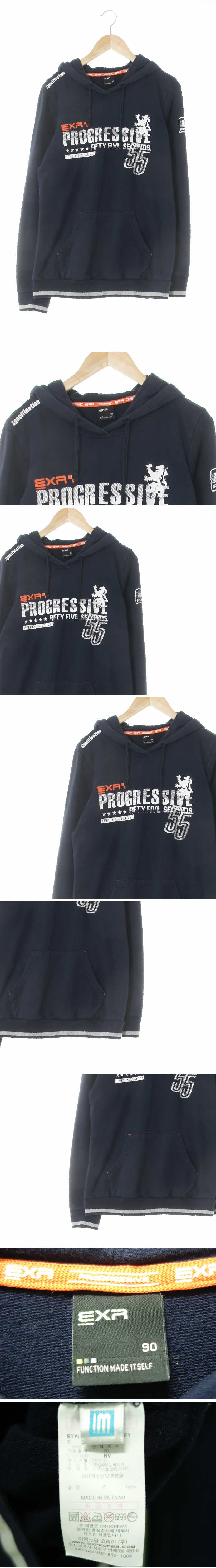 exr 프로그레시브후드티 exr 네이비 면 프로그레시브후드티
