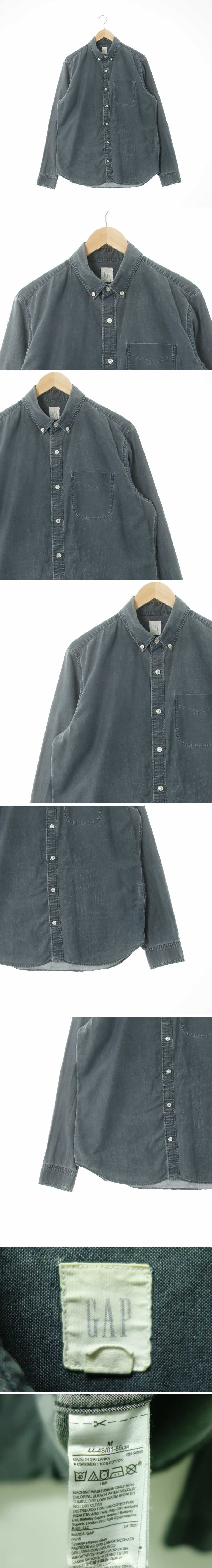 gap 아웃포켓워싱긴소매셔츠 gap 진청 면 아웃포켓워싱긴소매셔츠