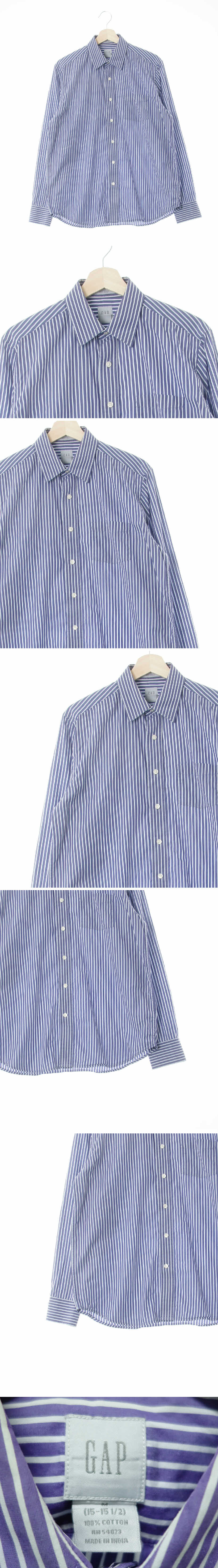 gap 아웃포켓피티드긴팔셔츠 gap 라이트블루네이비 스트라이프 면 아웃포켓피티드긴팔셔츠