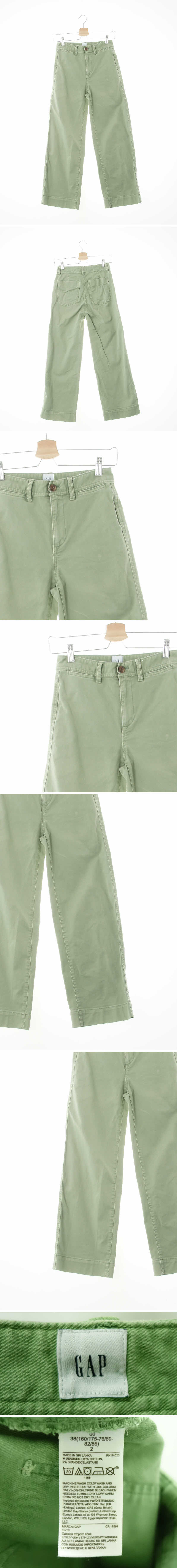 gap 하이라이즈와이드레그크롭진 gap 카키 데님 하이라이즈와이드레그크롭진