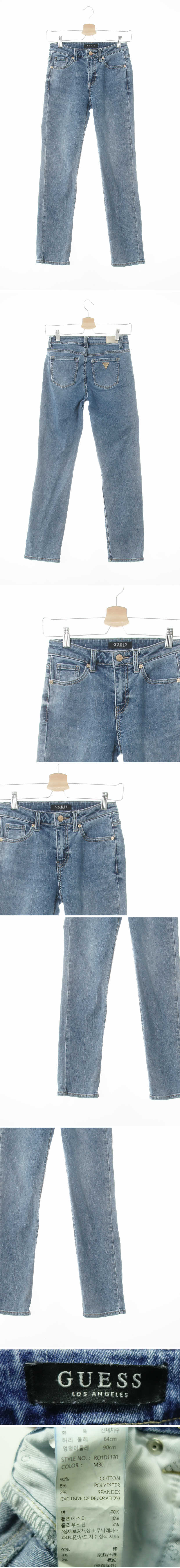 Guess 워시드슬림핏진 Guess 진청 데님 워시드슬림핏진