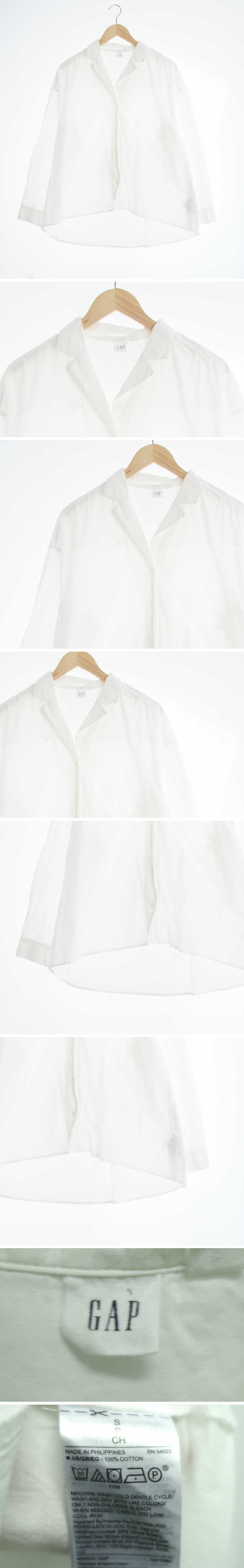 gap 더블카라셔츠 gap 화이트 면 더블카라셔츠