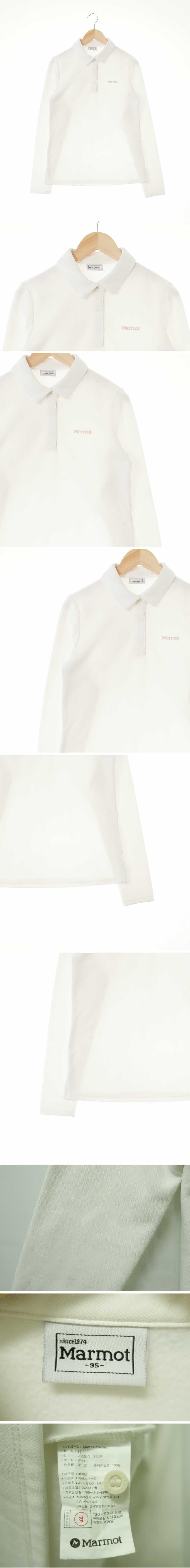 마모트 자수로고웜카라티 마모트 화이트 자수로고웜카라티