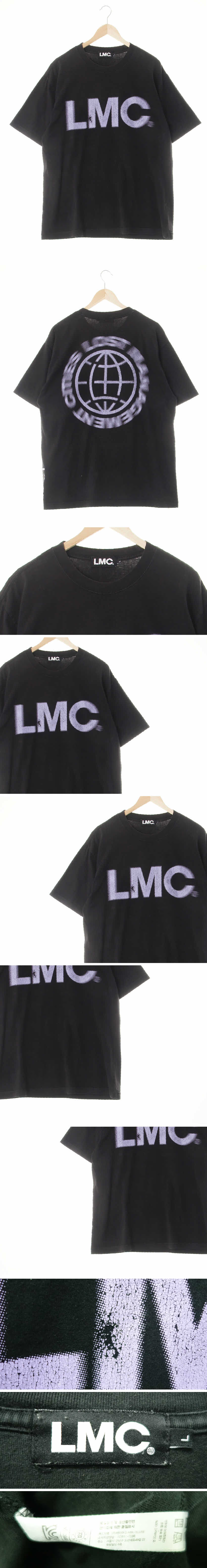 lmc 도트로고라운드반팔티 lmc 블랙 면 도트로고라운드반팔티