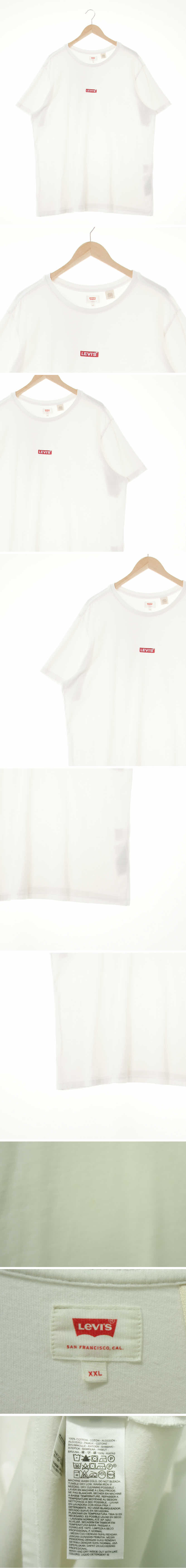 리바이스 센터패치로고루즈반팔티 리바이스 화이트 면 센터패치로고루즈반팔티
