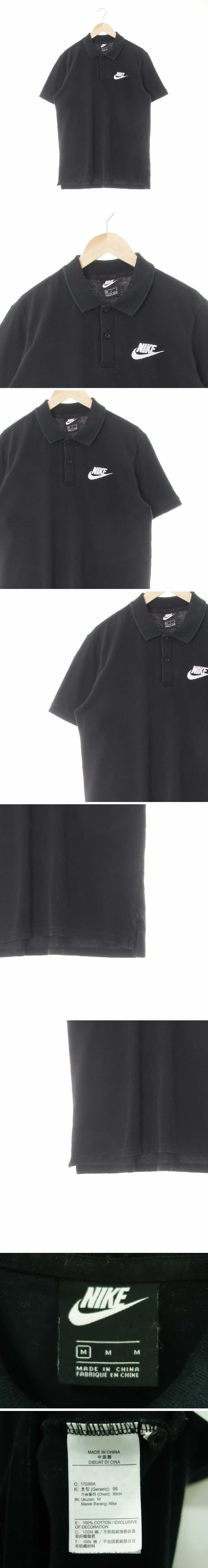 나이키 자수로고폴로숏슬리브 나이키 블랙 면 자수로고폴로숏슬리브