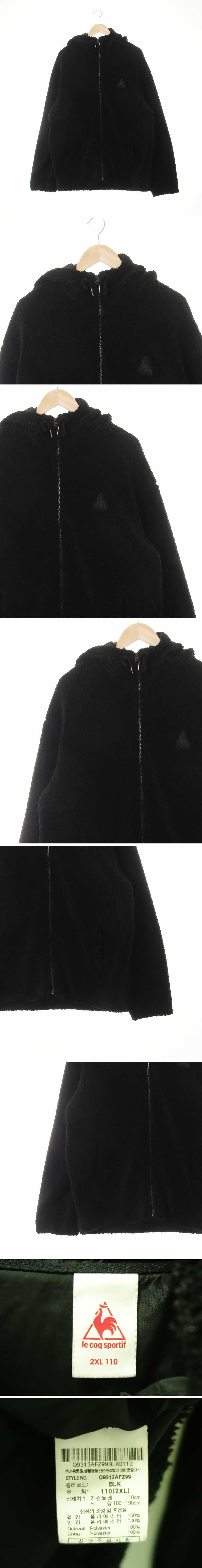 르꼬끄 하이넥후드뽀글이점퍼 르꼬끄 블랙 하이넥후드뽀글이점퍼