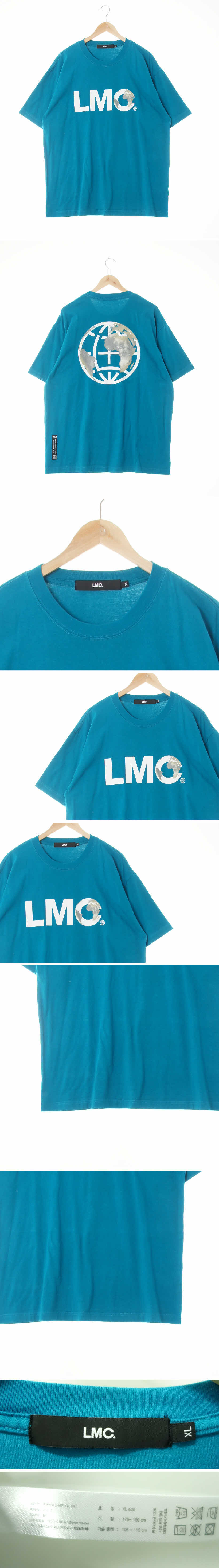 lmc 빅로고반팔티셔츠 lmc 브라이트셀룰리안블루 프린팅 면 빅로고반팔티셔츠
