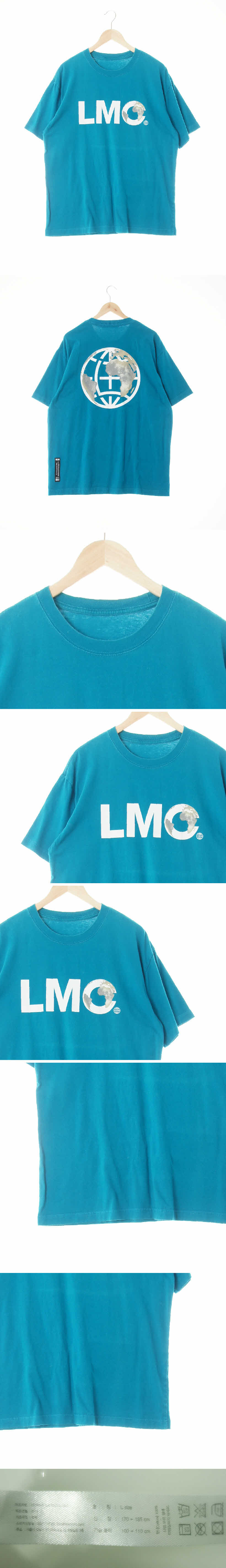 lmc 센터빅로고반팔티셔츠 lmc 브라이트셀룰리안블루 프린팅 면 센터빅로고반팔티셔츠