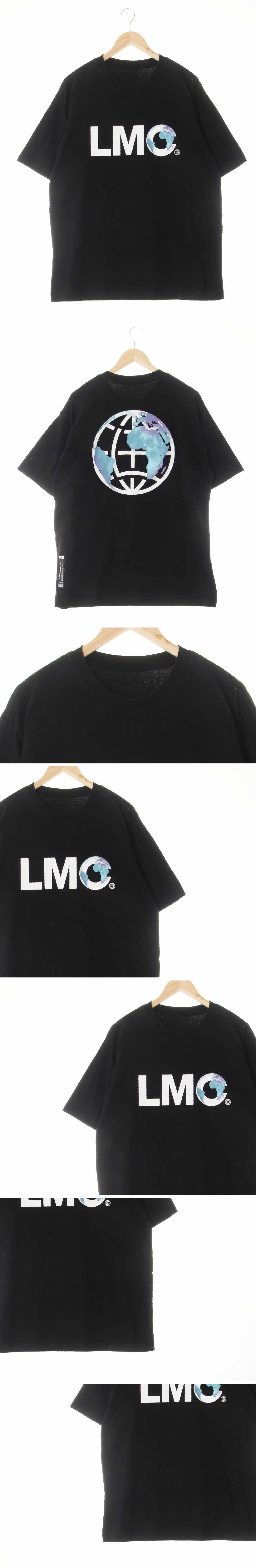 lmc 오버핏라운드반팔티 lmc 블랙 지구프린팅 면 오버핏라운드반팔티