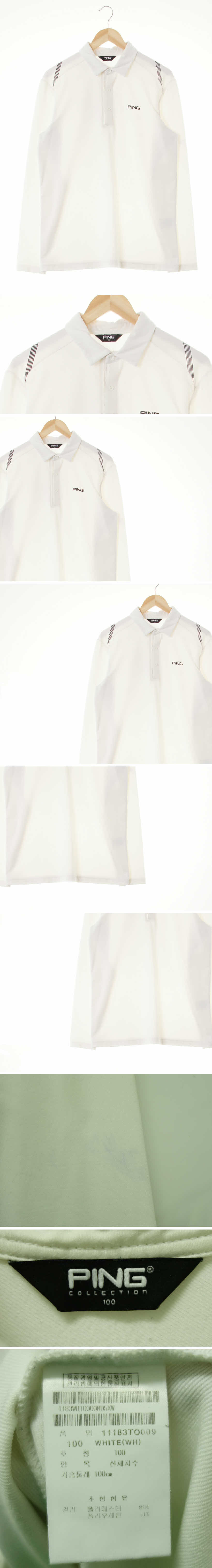 핑 사선블랙포인트카라긴팔티 핑 화이트 사선블랙포인트카라긴팔티