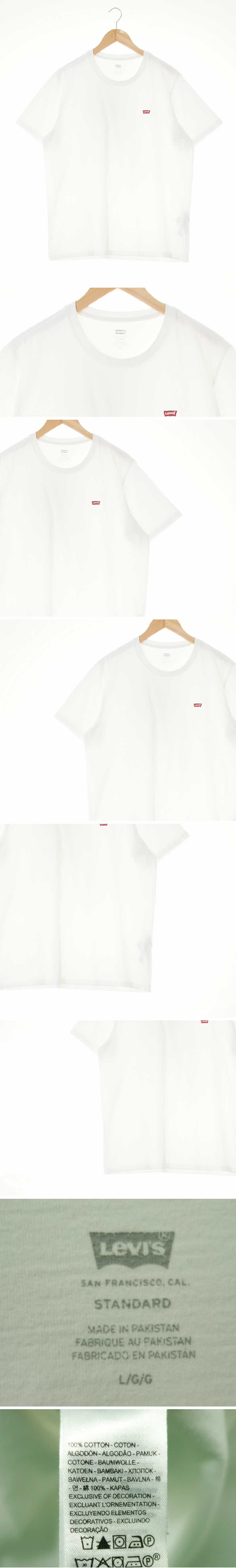 리바이스 패치로고스탠다드핏라운드반팔티 리바이스 화이트 면 패치로고스탠다드핏라운드반팔티