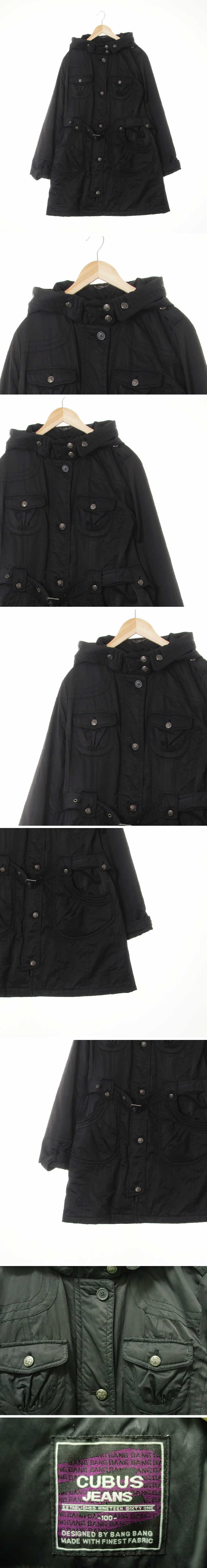 cubus jeans 핀턱포켓후드패딩점퍼 cubus jeans 블랙 핀턱포켓후드패딩점퍼