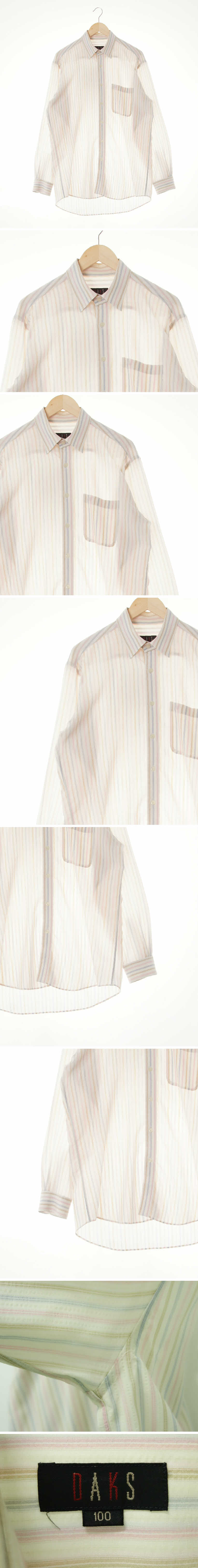 닥스 아웃포켓루즈셔츠 닥스 아이보리 시스루스트라이프 아웃포켓루즈셔츠