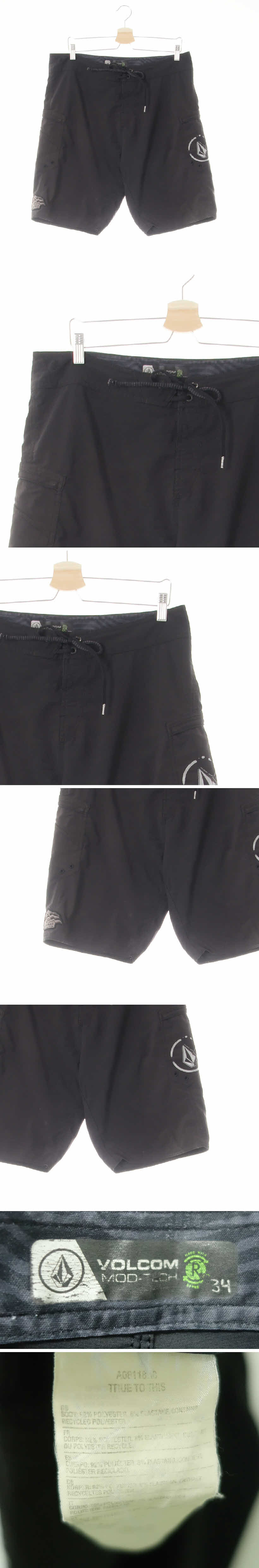 volcom 하와이패치스윔하프팬츠 volcom 블랙 하와이패치스윔하프팬츠